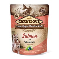 Carnilove Dog Wet Food Pouch Puppy Salmon With Blueberries 300g